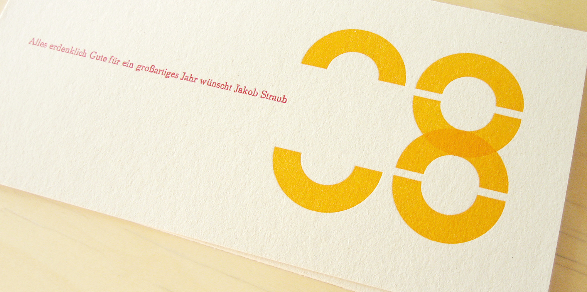 Grußkarte 2008 in Letterpress und Bleisatz