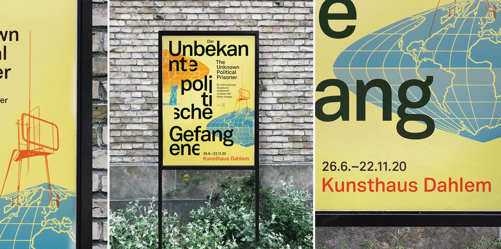 Plakatkampagfne des Kunszthaus Dahlem Jakob Straub Der unbekaannte Politishce Gefangene